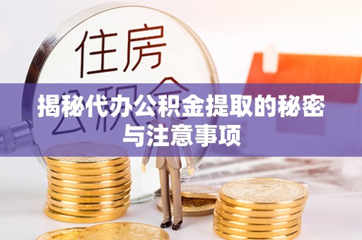 兴县揭秘代办公积金提取的秘密与注意事项