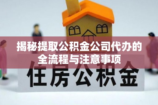 兴县揭秘提取公积金公司代办的全流程与注意事项