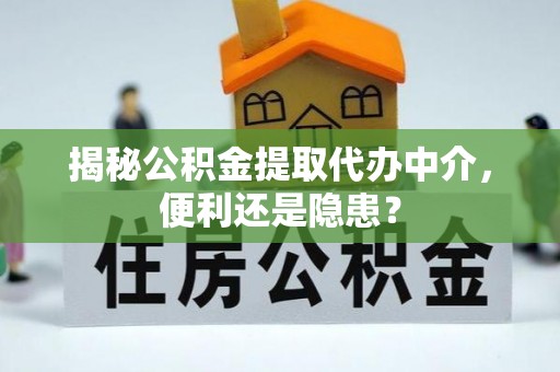 兴县揭秘公积金提取代办中介，便利还是隐患？