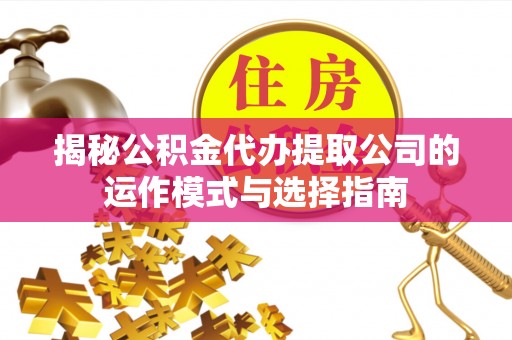 兴县揭秘公积金代办提取公司的运作模式与选择指南