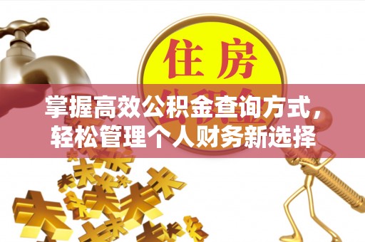 兴县掌握高效公积金查询方式，轻松管理个人财务新选择