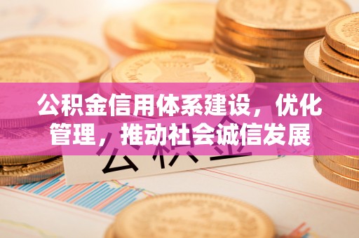 兴县公积金信用体系建设，优化管理，推动社会诚信发展