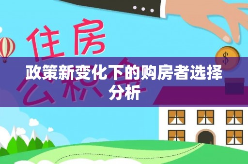 兴县政策新变化下的购房者选择分析