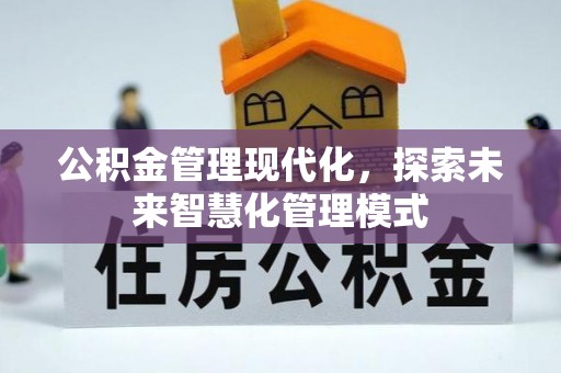 兴县公积金管理现代化，探索未来智慧化管理模式